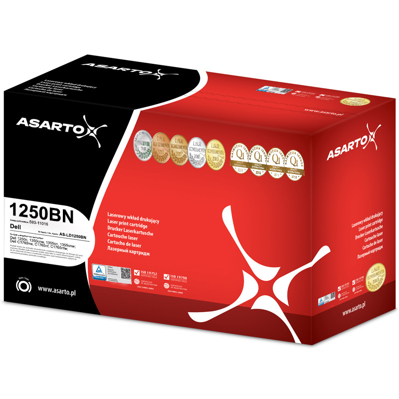 Toner Asarto do Dell 1250BN | 593-11140 | 2000 str. | black Toner Asarto do Dell 1250BN | 593-11140 | 2000 str. | black