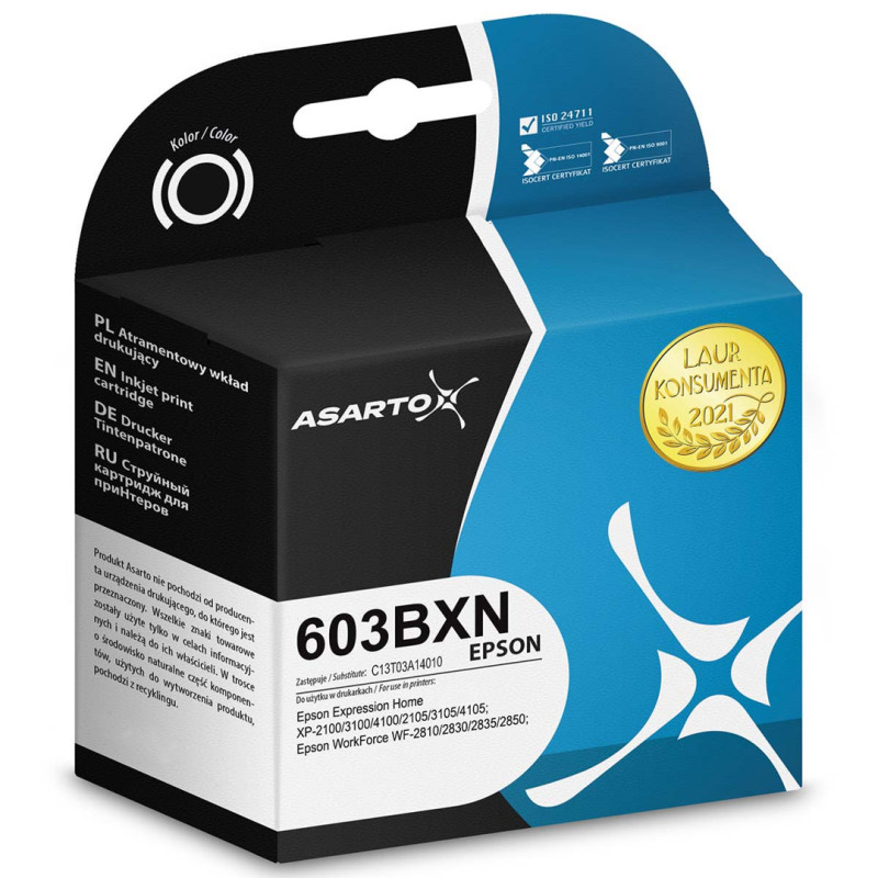 Tusz Asarto do Epson 603BXN | C13T03A14010 | 600 str. | black Tusz Asarto do Epson 603BXN | C13T03A14010 | 600 str. | black