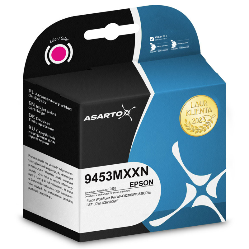 Tusz Asarto do Epson 9453MXXN | C13T945340 | 10000 str.| magenta Tusz Asarto do Epson 9453MXXN | C13T945340 | 10000 str.| magenta