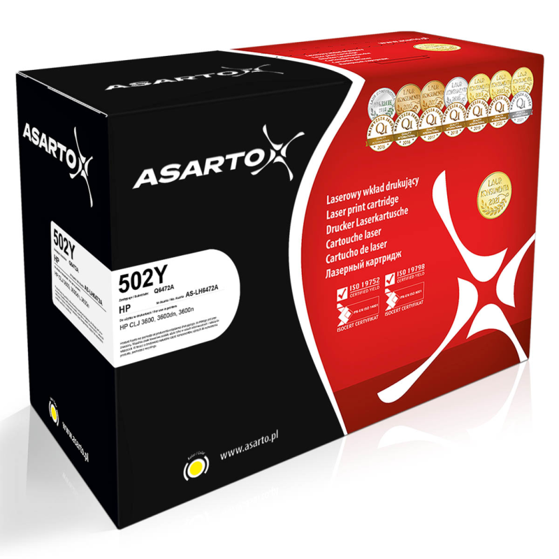 Toner Asarto do HP 502Y | Q6472A | 4000 str. | yellow