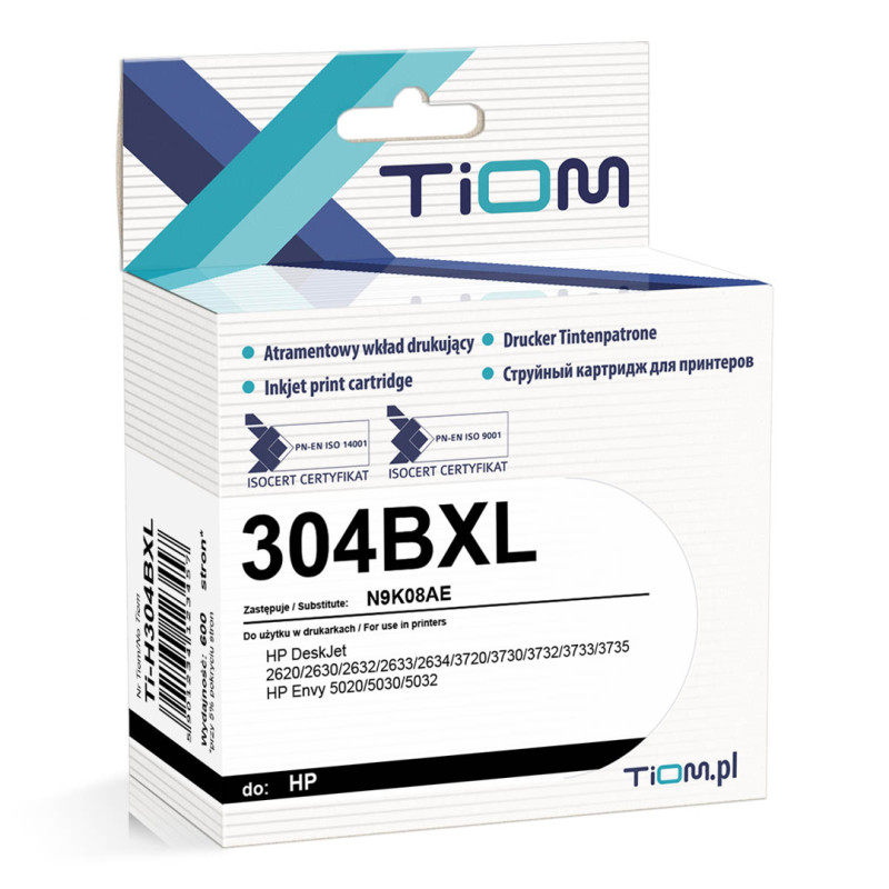 Tusz Tiom do HP 304BXL | N9K08AE | 600 str. | black Tusz Tiom do HP 304BXL | N9K08AE | 600 str. | black