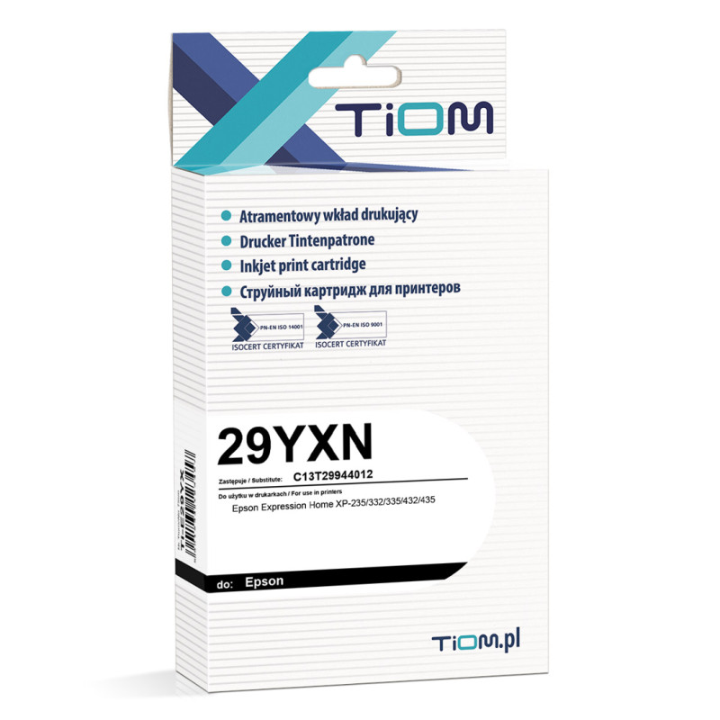 Tusz Tiom do Epson 29YXN | C13T29944012 | 450 str. | yellow Tusz Tiom do Epson 29YXN | C13T29944012 | 450 str. | yellow