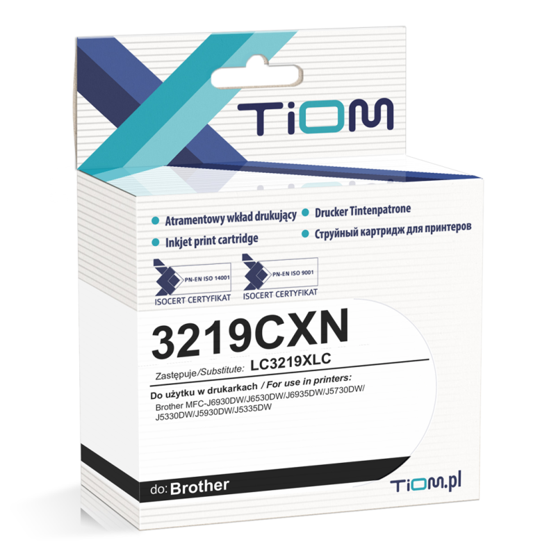 Tusz Tiom do Brother 3219CXN | LC3219XLC | 1500 str. | cyan