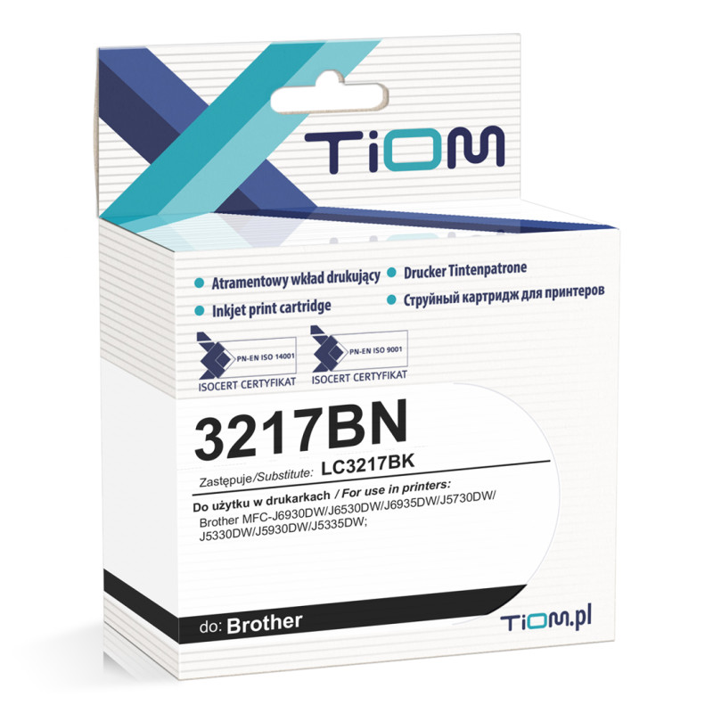 Tusz Tiom do Brother 3217BN | LC3217BK | 550 str. | black Tusz Tiom do Brother 3217BN | LC3217BK | 550 str. | black