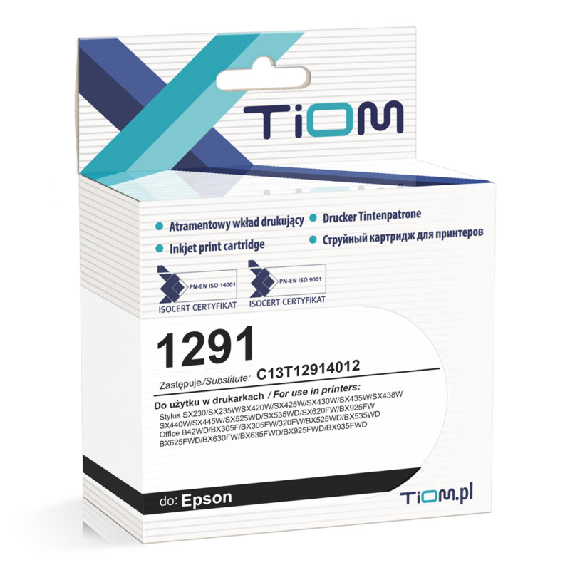 Tusz Tiom do Epson 1291 | C13T12914012 | 500str | black Tusz Tiom do Epson 1291 | C13T12914012 | 500str | black