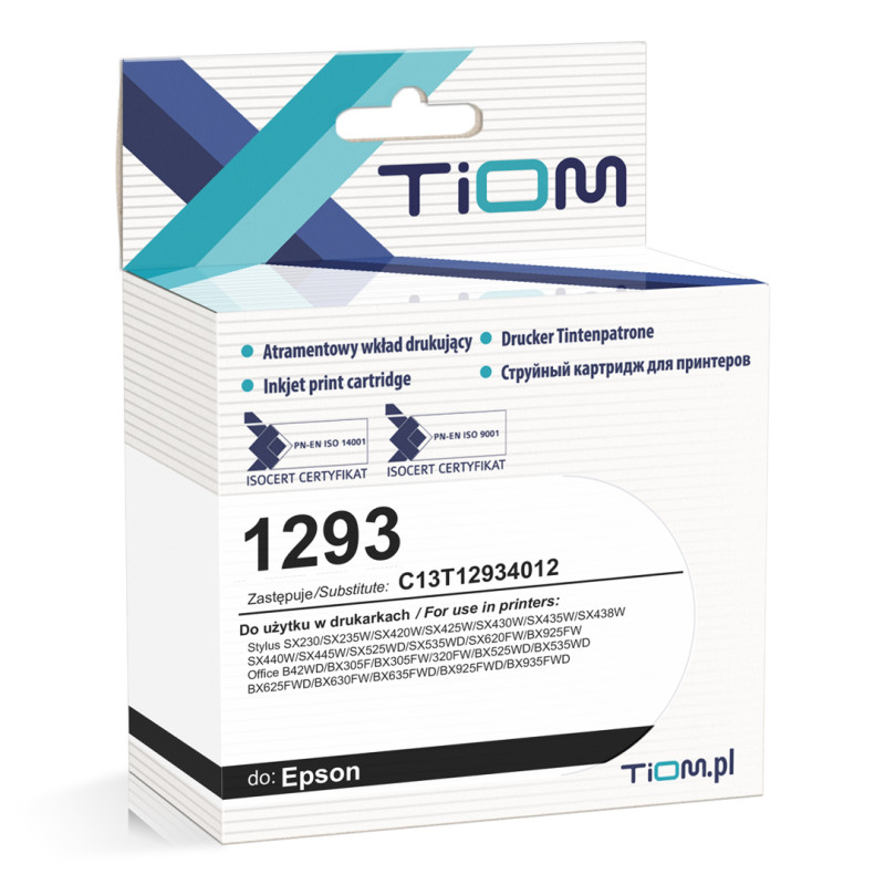 Tusz Tiom do Epson 1293 | C13T12934012 | 625 str | magenta Tusz Tiom do Epson 1293 | C13T12934012 | 625 str | magenta