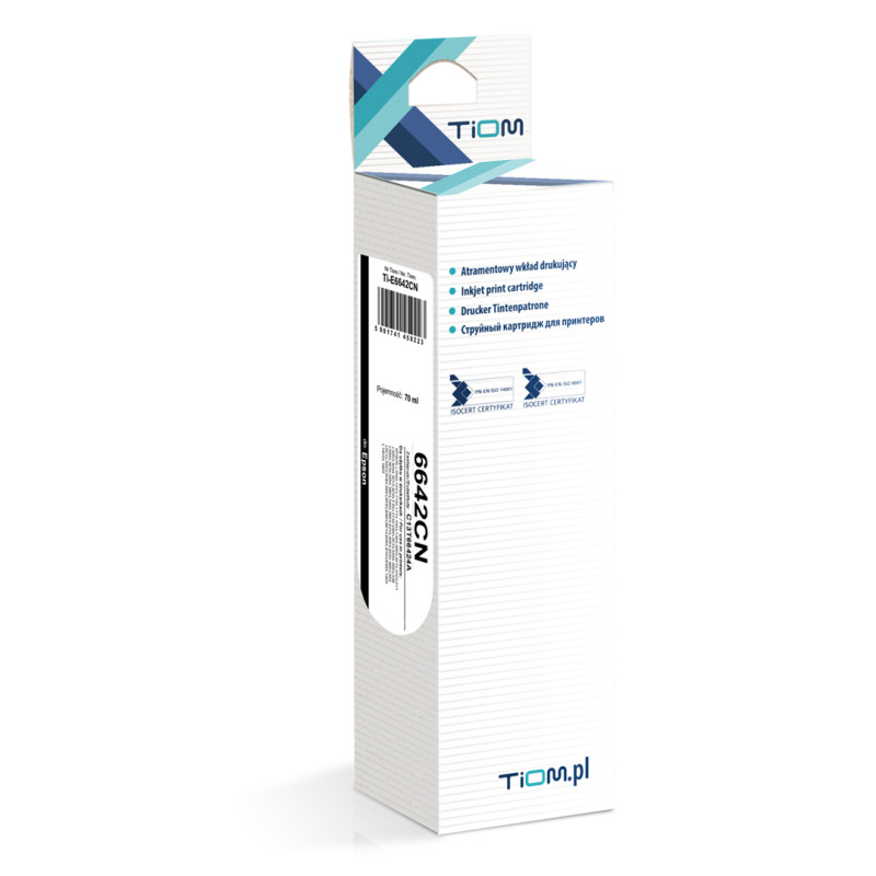 Tusz Tiom do Epson 6642CN | C13T66424A | 4500 str. | cyan Tusz Tiom do Epson 6642CN | C13T66424A | 4500 str. | cyan