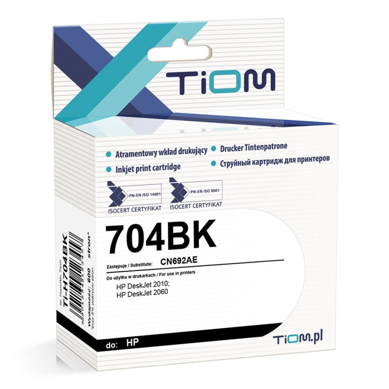 Tusz Tiom do HP 704BK | CN692AE | 720 str. | black Tusz Tiom do HP 704BK | CN692AE | 720 str. | black
