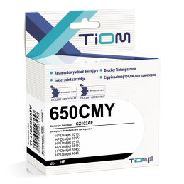 Tusz Tiom do HP 650CMY | CZ102AE | 360 str. | color