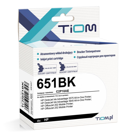 Tusz Tiom do HP 651BK | C2P10AE | 22ml | black