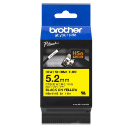 Rurka termokurczliwa Brother 5,2 mm/1,5m czarny nadruk na żółtym