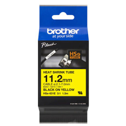 Rurka termokurczliwa Brother 11,2mm/1,5m czarny nadruk na żółtym