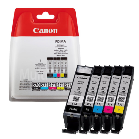 Tusz Canon PGI570/CLI571PGB do Pixma MG-5750/6850/7750 | CMYK