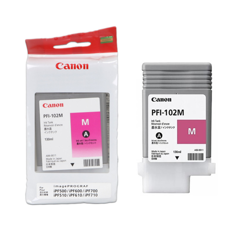 Tusz Canon PFI102M do IPF-500/600/700/710/720 | 130ml | magenta Tusz Canon PFI102M do IPF-500/600/700/710/720 | 130ml | magenta