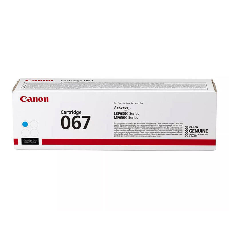 Toner Canon 067C do i-SENSYS MF650/657 LBP633/631 | 1 250 str. | cyan Toner Canon 067C do i-SENSYS MF650/657 LBP633/631 | 1 250 str. | cyan