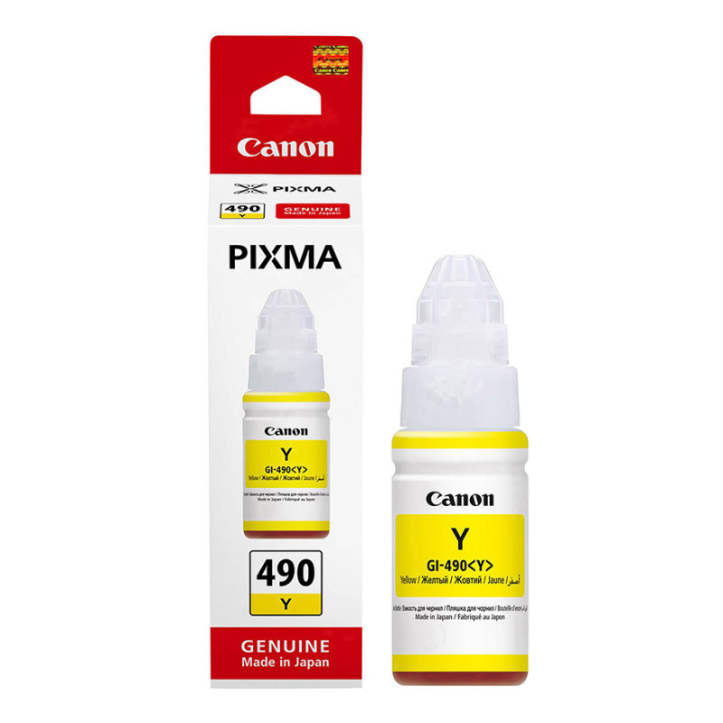 Tusz Canon GI-490 do Canon PIXMA G1400/G2400/G3400 | 70ml | yellow Tusz Canon GI-490 do Canon PIXMA G1400/G2400/G3400 | 70ml | yellow