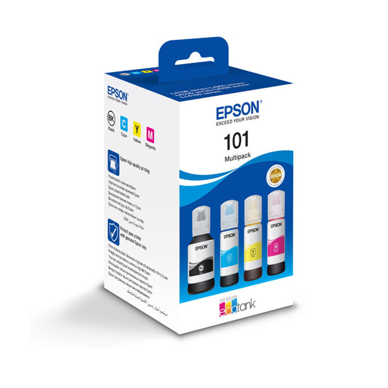 Tusz Epson 101 do EcoTank L6160/6170/4150/4160 | 25,5 k | CMYK Multipack Tusz Epson 101 do EcoTank L6160/6170/4150/4160 | 25,5 k | CMYK Multipack