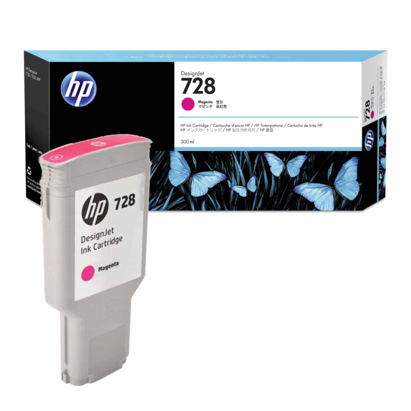 Tusz HP 728 do Designjet T730/T830 | 300ml | magenta