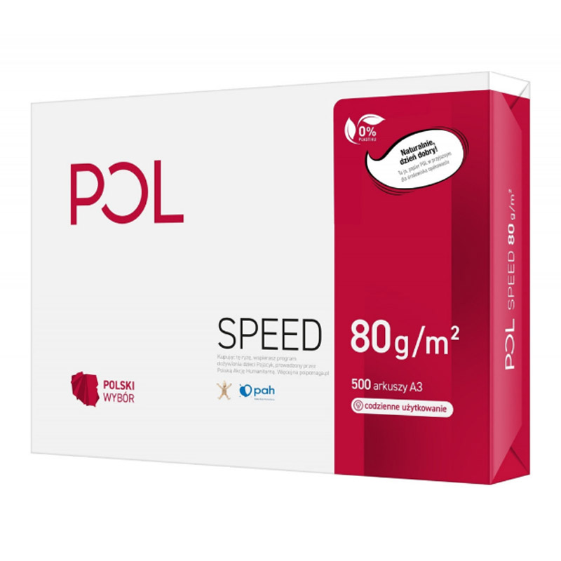 Papier ksero POLspeed 153 CIE | A3 | 80g | 500 arkuszy | Klasa C