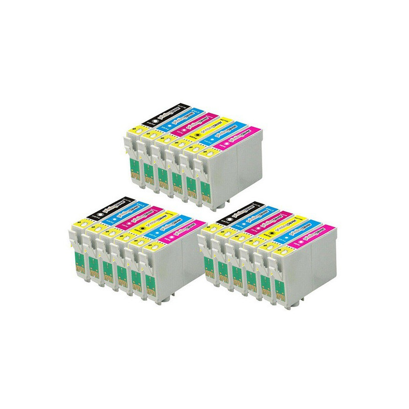 3x Tusze Zamienniki Zestaw T0801-T0807 do Epson (C13T08074011) (18 szt)