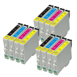 3x Tusze Zamienniki Zestaw T0441-T0445 do Epson (C13T043140BA) (12 szt)