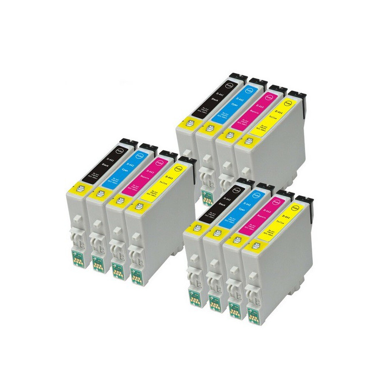 3x Tusze Zamienniki Zestaw T0441-T0445 do Epson (C13T043140BA) (12 szt)