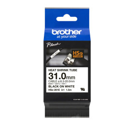 Rurka termokurczliwa Brother 31 mm/1,5m czarny nadruk na białym