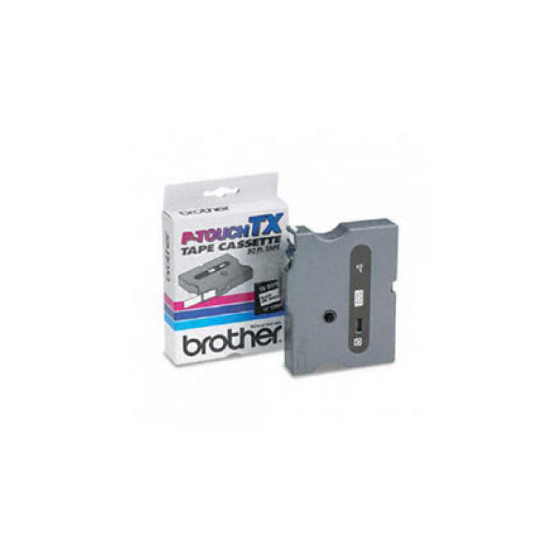 Taśma Brother laminowana 6mm x 15,4m czarny nadruk / żółte tło Taśma Brother laminowana 6mm x 15,4m czarny nadruk / żółte tło