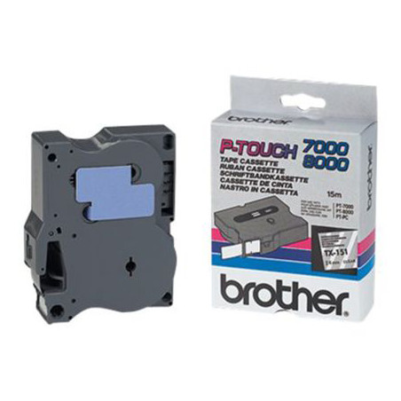 Taśma Brother laminowana 24mm x 15,4m czarny nadruk / przezroczyste tło