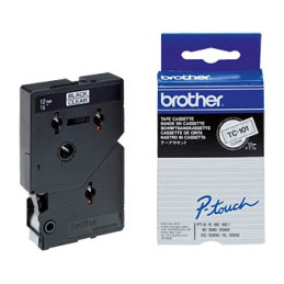 Taśma Brother laminowana 12mm x 7,7m czarny nadruk / przezroczyste tło