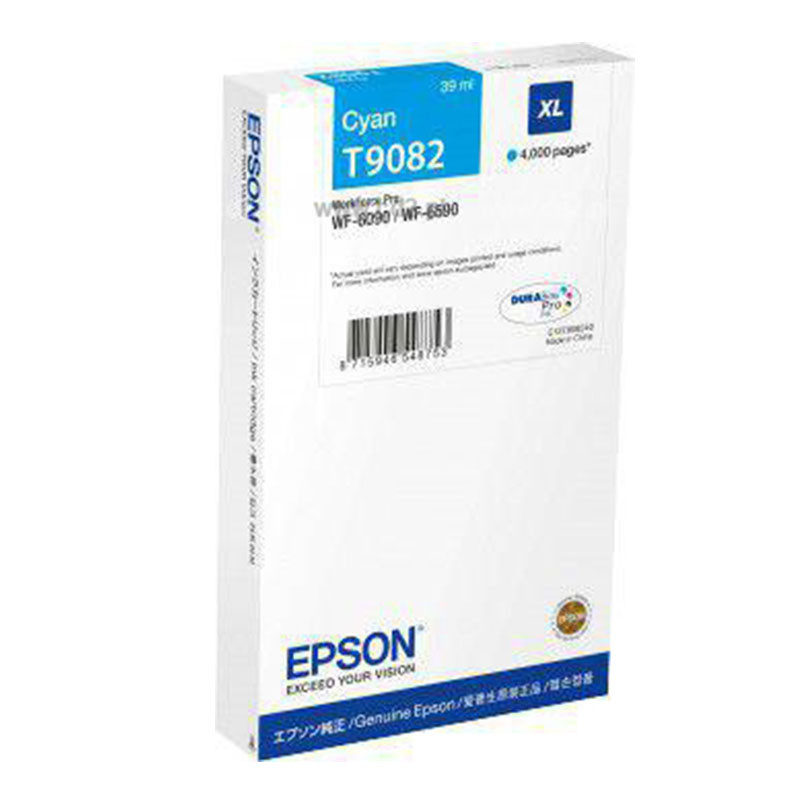 Tusz Epson T9082 39 ml | 4000str | cyan Tusz Epson T9082 39 ml | 4000str | cyan