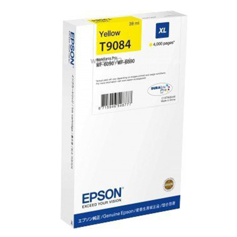 Tusz Epson T9084 39 ml | 4000str | yellow Tusz Epson T9084 39 ml | 4000str | yellow