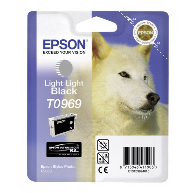 Tusz Epson T0969 do Stylus Photo R2880 | 11,4ml | light light black Tusz Epson T0969 do Stylus Photo R2880 | 11,4ml | light light black