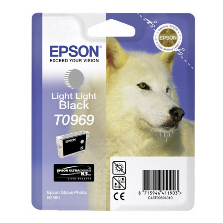 Tusz Epson T0969 do Stylus Photo R2880 | 11,4ml |  light light black