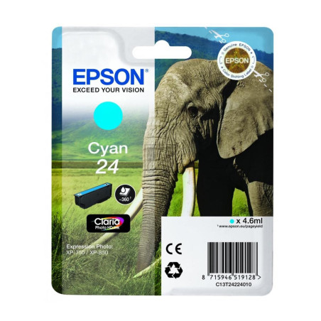 Tusz Epson T2422  do XP-750/850  | 4,6ml | cyan