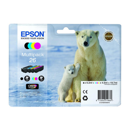 Zestaw tuszy Epson T2616 do XP-600/700/800 | 19,7ml |  CMYK