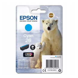 Tusz Epson T2612 do XP-600/700/800 | 4,7ml |  cyan