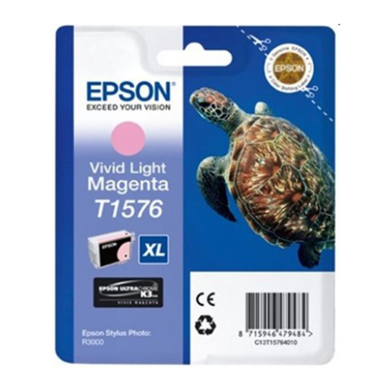 Tusz Epson T1576 do Stylus Photo R3000 | 25,9ml | vivid light magenta Tusz Epson T1576 do Stylus Photo R3000 | 25,9ml | vivid light magenta