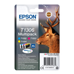 Zestaw tuszy Epson T1306 do Stylus BX-525WD/535WD, SX620FW | 3x 10,1ml | CMY