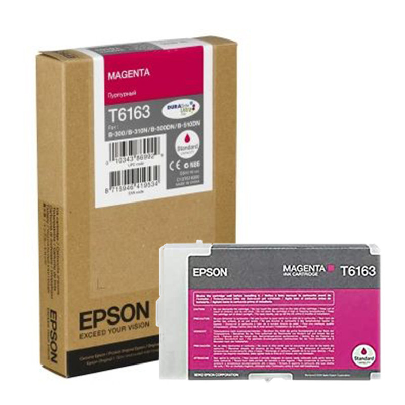 Tusz Epson T6163 do B-300/310N/500DN/510DN | 53ml | magenta Tusz Epson T6163 do B-300/310N/500DN/510DN | 53ml | magenta