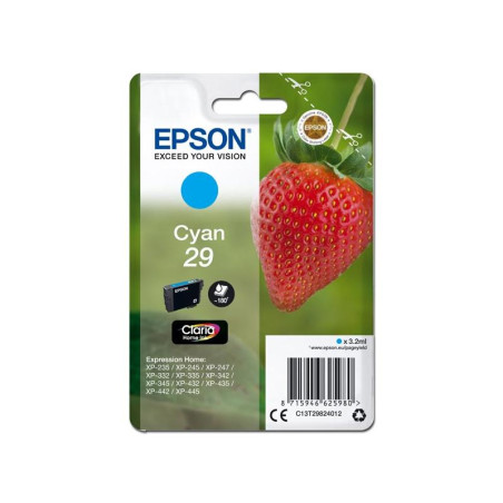 Tusz Epson T29 do  XP-235/332/335/432 3,2 ml  cyan