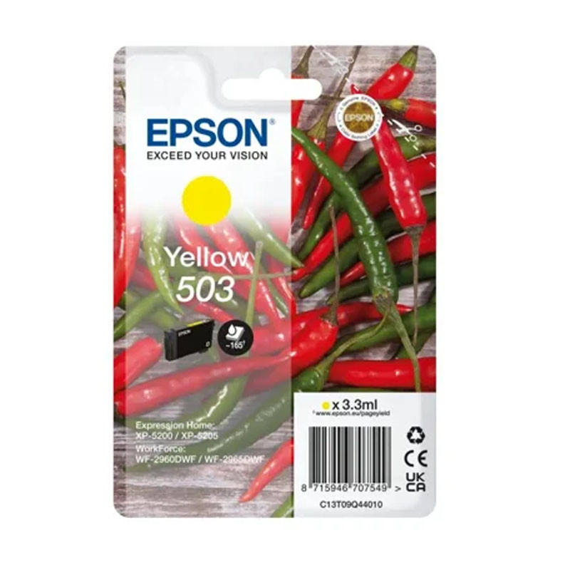 Tuszy Epson 503 do XP-5200/WF-2960DWF | 165 str. | 3,3 ml | yellow Tuszy Epson 503 do XP-5200/WF-2960DWF | 165 str. | 3,3 ml | yellow
