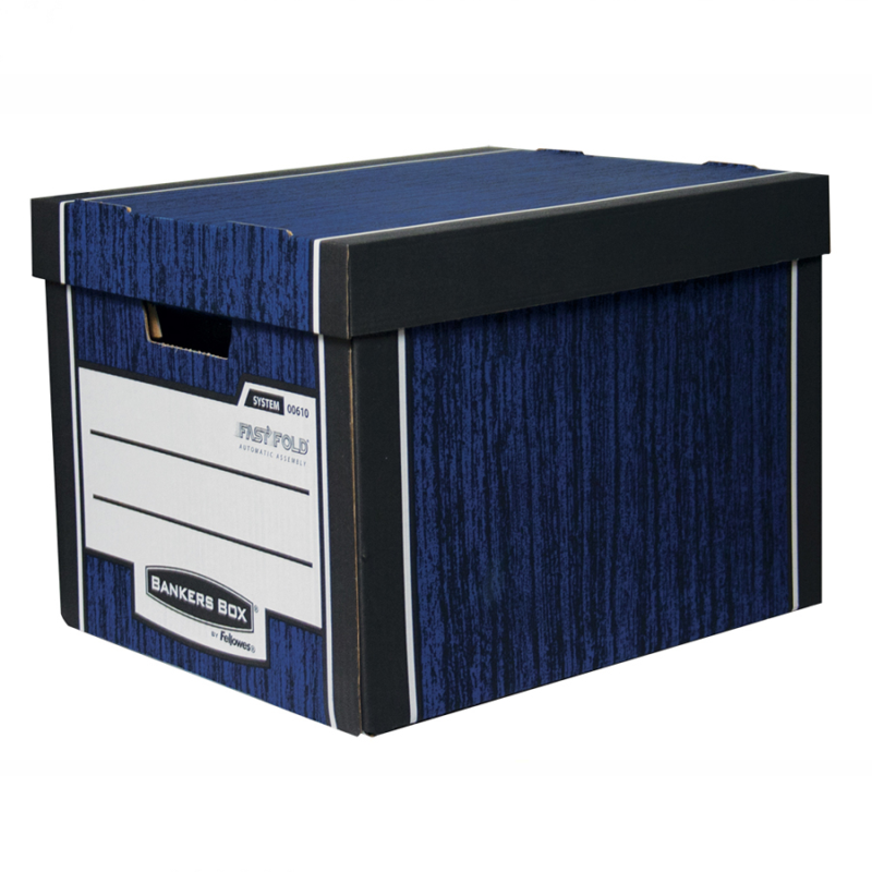 Fellowes Pudło archiwizacyjne Woodgrain Bankers Box | 2 szt | Granatowe