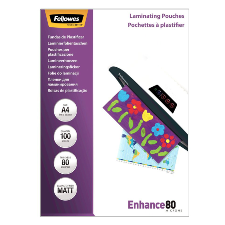 Fellowes folia do laminacji matowa | A3 | 80 mic | 303x426mm | 100 szt.