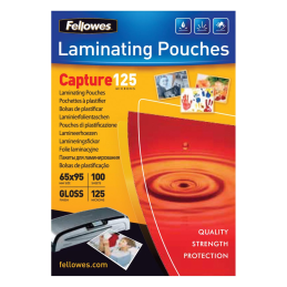 Fellowes folie do laminowania | 125 mic | 65x95mm | 100szt.