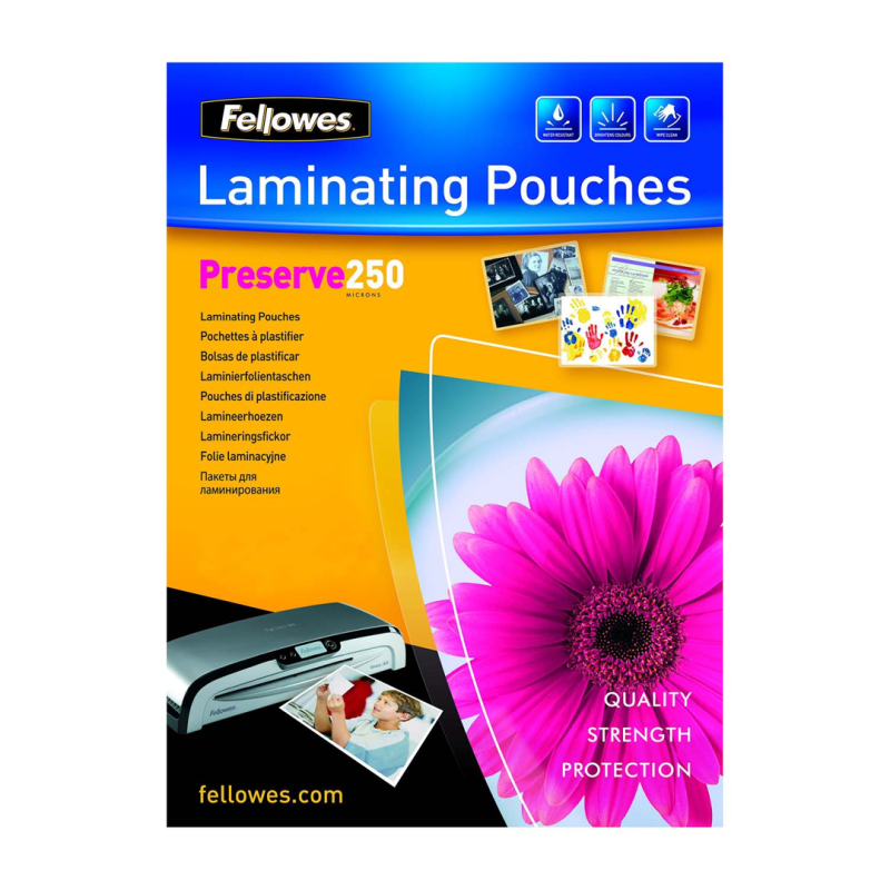 Fellowes folie do laminowania | A4 | 250 mic | 216x303mm | 100szt.