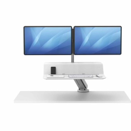 Fellowes stanowisko do pracy Sit-Stand Lotus™ RT na dwa monitory białe