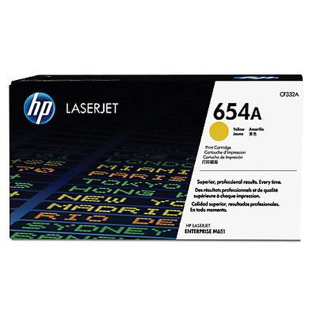 Toner HP 654A do Color LaserJet Enterprise M651 | 15 000 str. | yellow