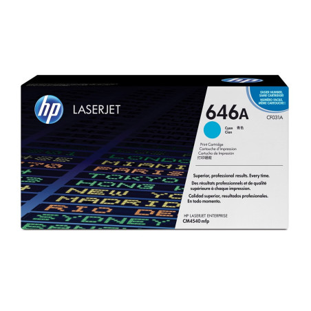 Toner HP 646A do Color LaserJet CM4540 | 12 500str. | cyan