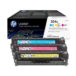Zestaw trzech tonerów HP 304A do LJ Pro CP2025 ,CM2320 | 3 x 2 800 str. | CMY